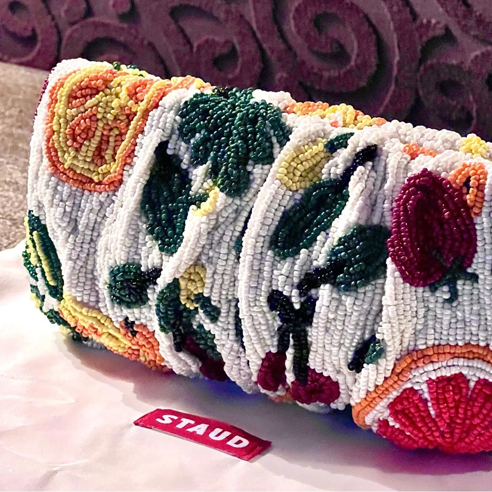 🌺🎉HP🎉🌺 NWT Staud Beaded Bean Bag Fruit Salad - Picture 13 of 16